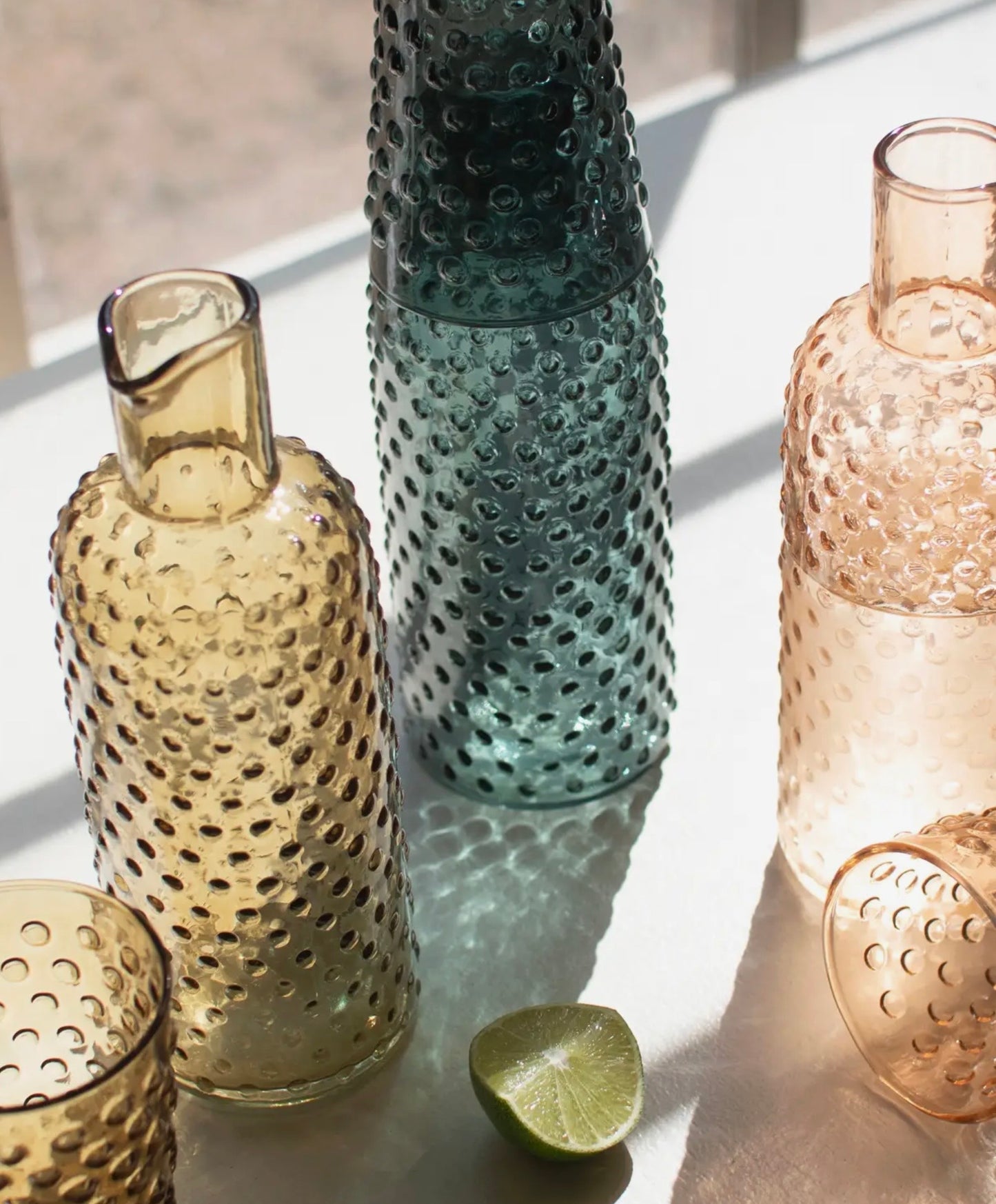 Bubble Glass Carafe with Tumbler