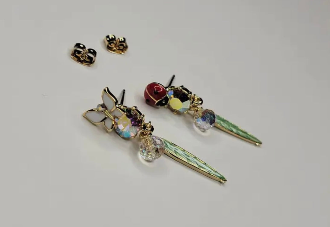 Lady Bug & Butterfly Earrings