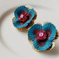 Enamel Pansy Earrings