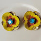 Enamel Pansy Earrings