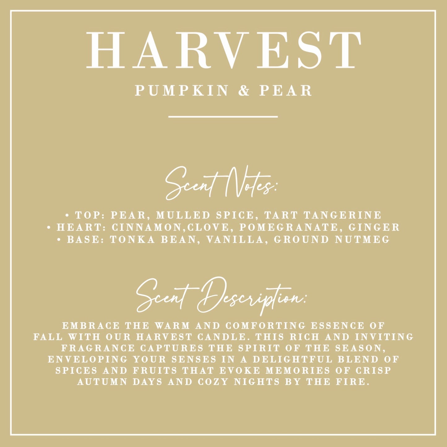 Harvest - Pumpkin & Pear Candle