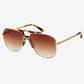 Gold & Tortoise Brown Aviator Sunglasses