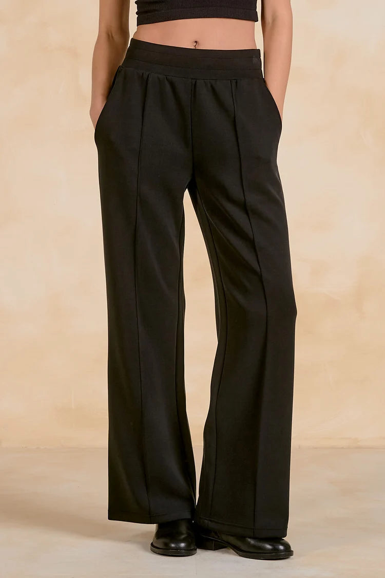 Pull On Buttery Soft Scuba Track Pant - 3 Colors