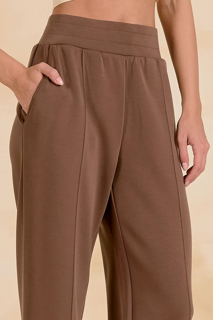 Pull On Buttery Soft Scuba Track Pant - 3 Colors