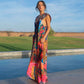 Colorful Silky Maxi Dress