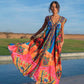 Colorful Silky Maxi Dress