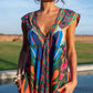 Colorful Silky Maxi Dress