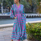 Turquoise & Pink Stripe Dress