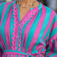 Turquoise & Pink Stripe Dress