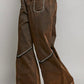 Brown Studded Denim Jeans