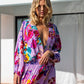 Lilac Floral Maxi Dress with Embroidered Detail