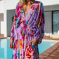 Lilac Floral Maxi Dress with Embroidered Detail