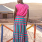 Turquoise & Pink Maxi Skirt