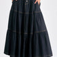 Black Denim Skirt