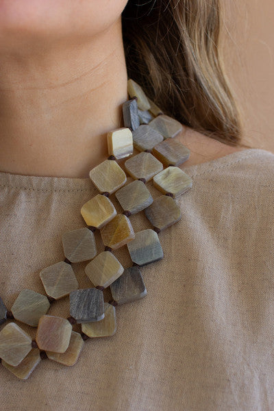 Multi Layer Light Horn Necklace