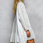 White Eyelet Tunic Dress with Beading