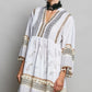 White Paisley Print Mini Dress