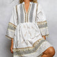 White Paisley Print Mini Dress