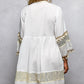 White Paisley Print Mini Dress