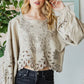 Oatmeal Eyelet Blouse