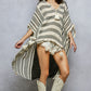 Black & White Stripe Linen Top with Tassels