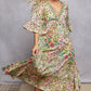 Floral Beaded Cotton Maxi Dress
