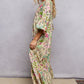 Floral Beaded Cotton Maxi Dress