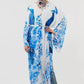 Peacock Kimono - White & Blue