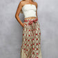 Red Hand Block Print Pants - 100% Cotton