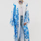 Peacock Kimono - White & Blue