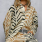 Zebra Print Shirt with Sequin Detail