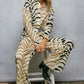 Zebra Print Shirt with Sequin Detail