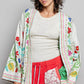 Natural Multi Print Kimono Jacket
