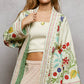 Natural Multi Print Kimono Jacket