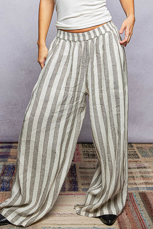 Linen Stripe Pants