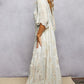 Off White Embroidered Maxi with Sequins