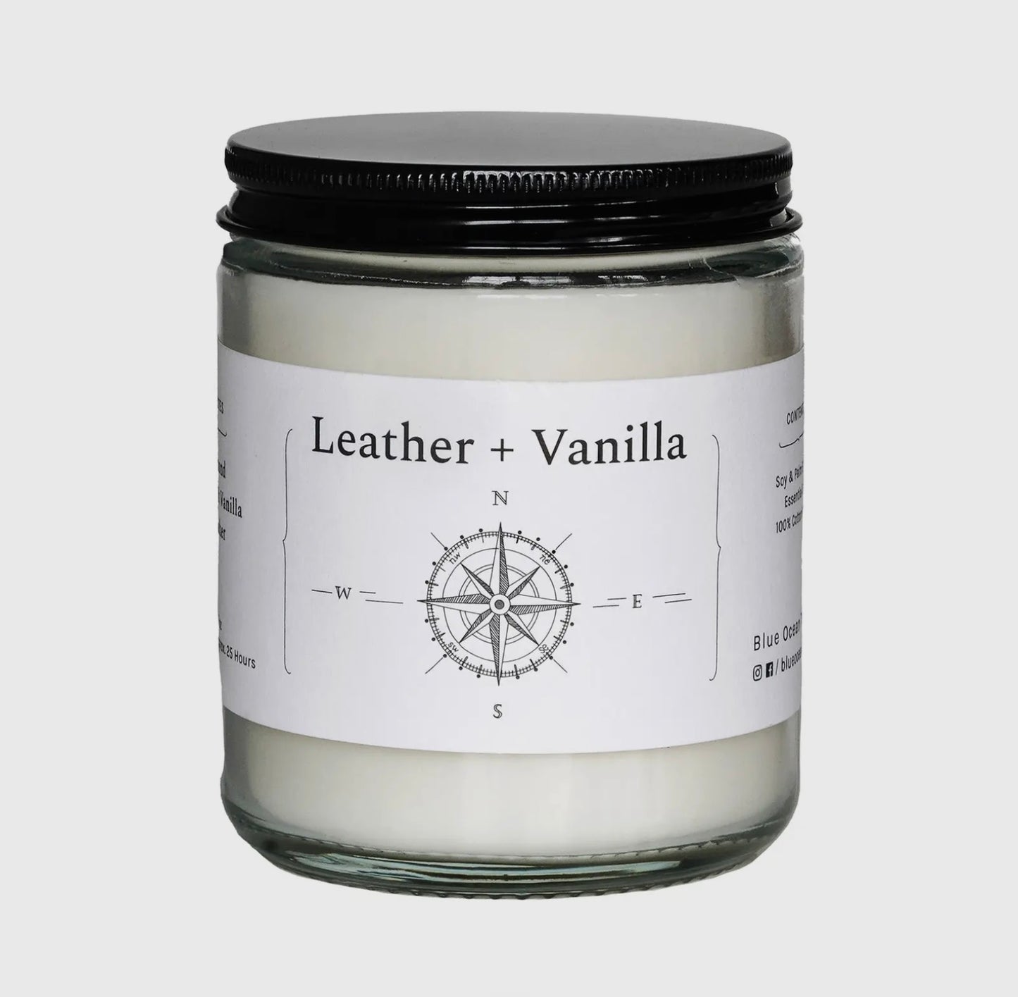 Leather & Vanilla Jar Candle