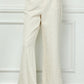 Cream Textured Pants