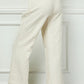 Cream Textured Pants