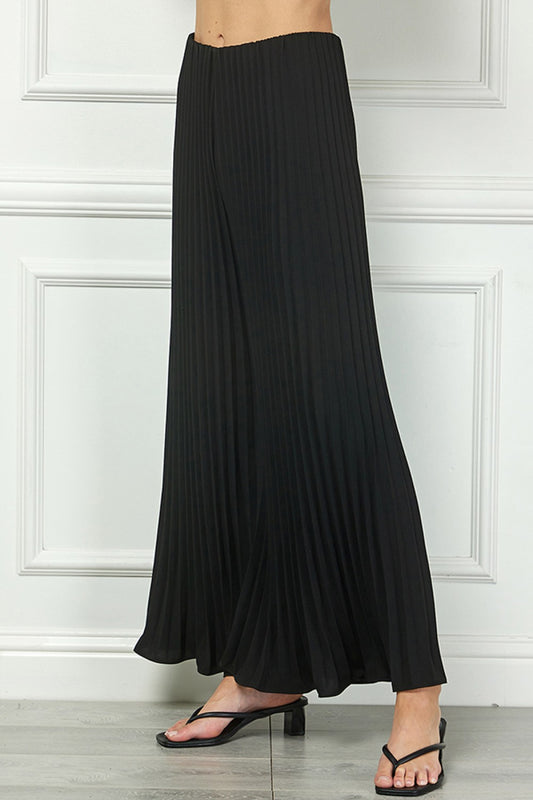 Black Pleated Pants