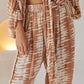 Beige & Tan Print Pants