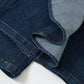 Wide Leg Dark Blue Ruffle Jeans