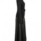 Black Knit Dress With Gold Buttons