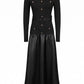 Black Knit Dress With Gold Buttons