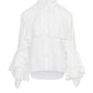 White Ruffle Blouse