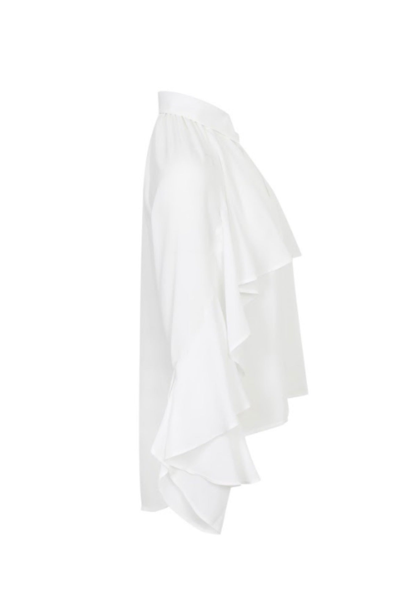 White Ruffle Blouse