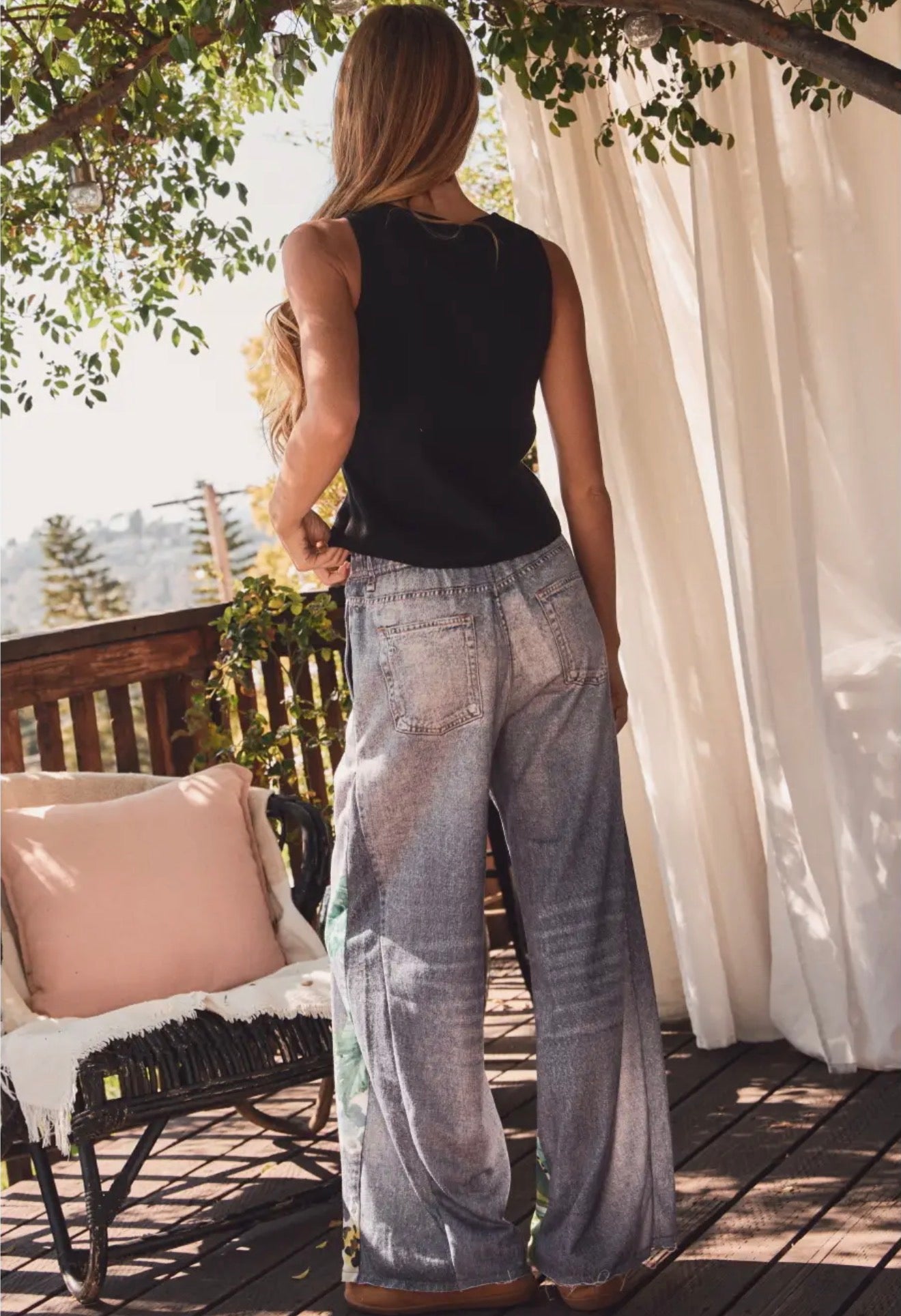 Denim Look Safari Jeans