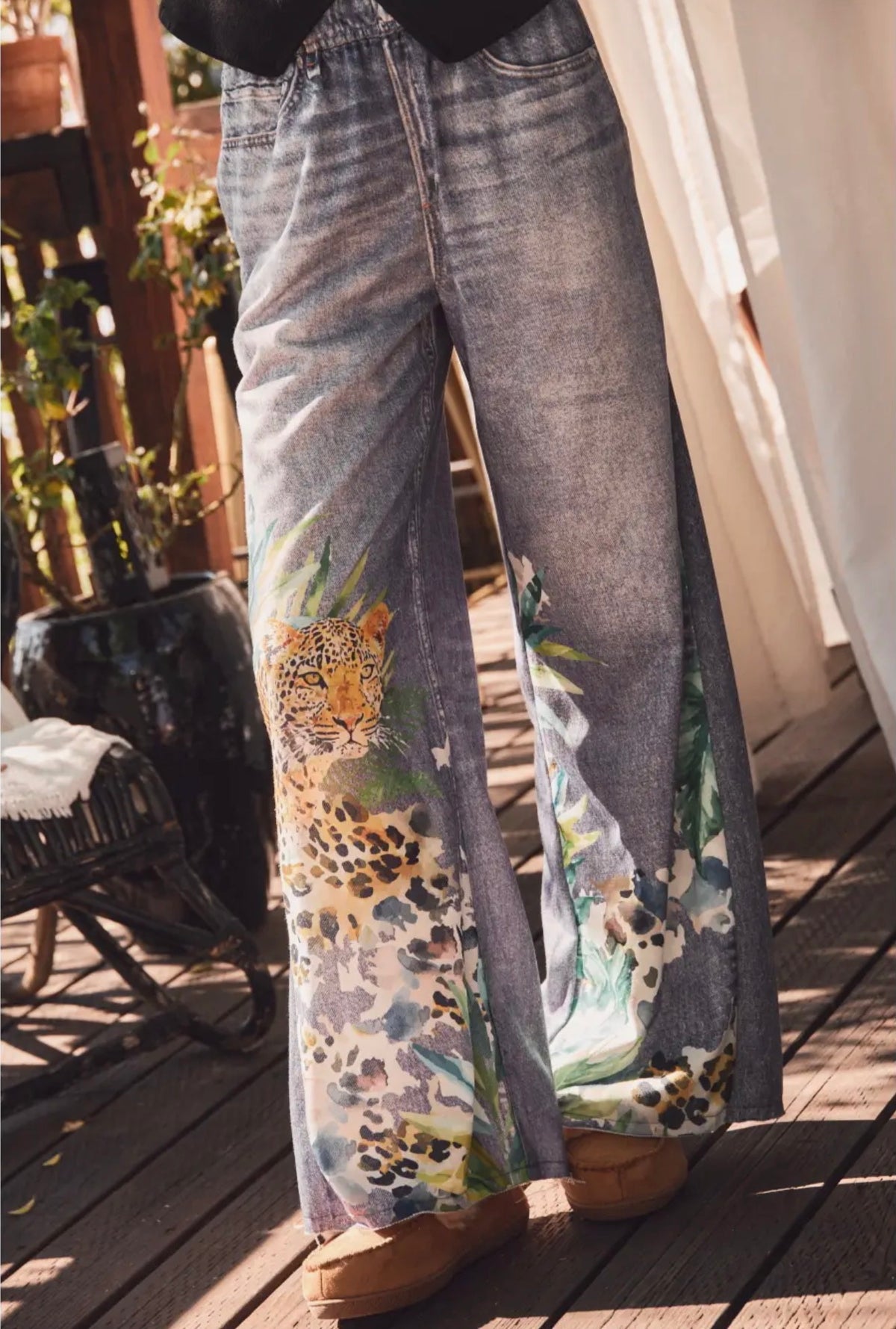 Denim Look Safari Jeans