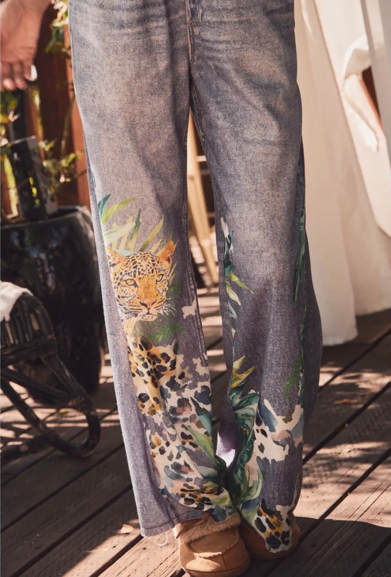 Denim Look Safari Jeans