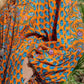 Orange Mix Block Print Maxi Dress